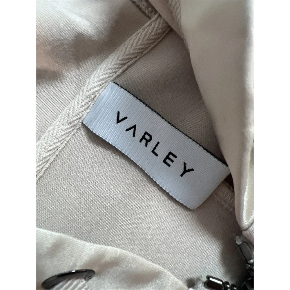 Varley Hawley Dull-Zip Double Soft‎ Hoodie Sweatshirt Pullover Size Large Beige - Picture 4 of 8